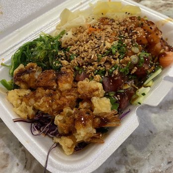 Poké Island Plus - Built Create Your Own Poke 3 Scoops Protein - Poke Near Me - Tampa, Florida