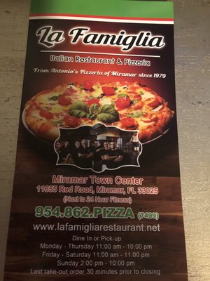 Menu photo 8 La Famiglia Miramar, FL Menu photo 8 La Famiglia Miramar, FL