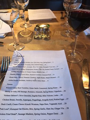 Menu photo 7 Table 6 Denver, CO