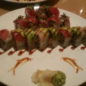 Oishi Sushi - Manhattan in the back and Godzilla up front. Don't miss the dolphin art - Sushi Bars Near Me - Chesapeake, Virginia