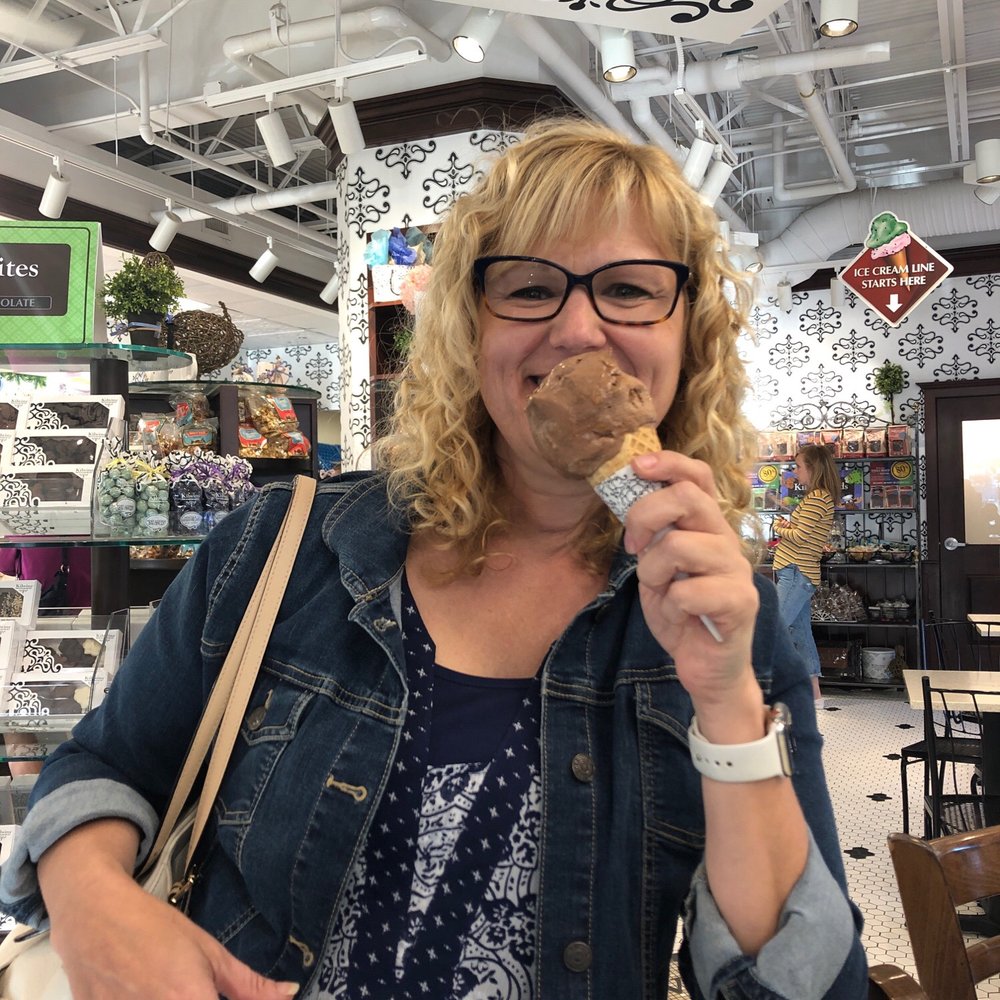 Kilwins Ice Cream - Chocolate - Fudge - Enjoying the peanut butter chocolate ice cream - Chocolatiers & Shops Near Me - Geneva, Illinois Kilwins Ice Cream - Chocolate - Fudge - Enjoying the peanut butter chocolate ice cream - Chocolatiers & Shops Near Me - Geneva, Illinois