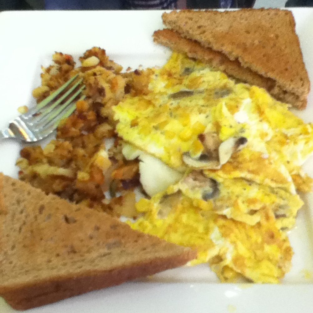 Just Made 4 U - Corn, mushroom, & mozz omelette with wheat toast & home fries. - Salad Near Me - Jackson Heights, New York Just Made 4 U - Corn, mushroom, & mozz omelette with wheat toast & home fries. - Salad Near Me - Jackson Heights, New York