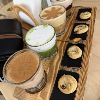 Guayoyo Café - Cookies aren't amazing, but the drink flight was memorable. I will definitely get this again. - Coffee & Tea Near Me - Pleasant Grove, Utah