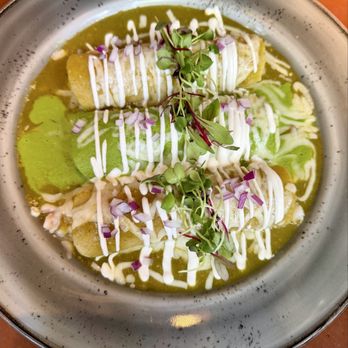Javier's - Trio seafood enchiladas. - Mexican Near Me - Irvine, California