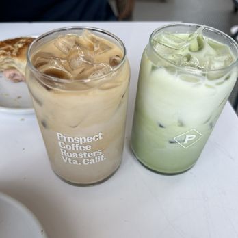 Prospect Coffee Roasters - Vanilla Latte and Matcha Latte - Coffee Roasteries Near Me - Ventura, California Prospect Coffee Roasters - Vanilla Latte and Matcha Latte - Coffee Roasteries Near Me - Ventura, California