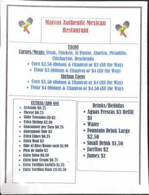 Menu photo 1 Marcos Authentic Mexican Food Moultrie, GA Menu photo 1 Marcos Authentic Mexican Food Moultrie, GA