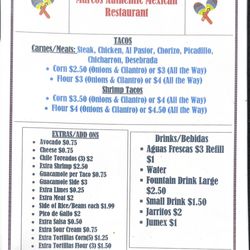 Marcos Authentic Mexican Food - Tacos/Side/Drinks