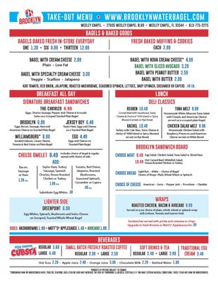 Menu photo 3 Brooklyn Water Bagel Wesley Chapel, FL Menu photo 3 Brooklyn Water Bagel Wesley Chapel, FL