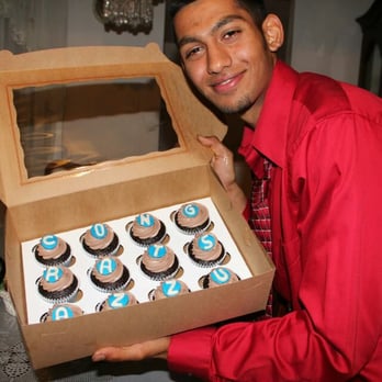 My Mini Treats - Happy recipient of some delicious triple chocolate cupcakes - Custom Cakes Near Me My Mini Treats - Happy recipient of some delicious triple chocolate cupcakes - Custom Cakes Near Me