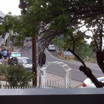 The Miner's Cottage - View from the window in front of the desk - Guest Houses Near Me - Jerome, Arizona