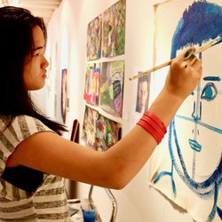 One River School of Art + Design - Teen student painting.