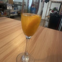 Peach pie mimosa