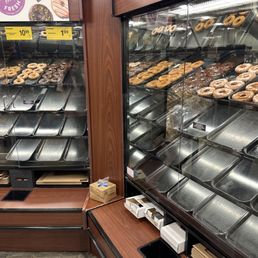 Empty donut case