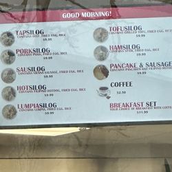 Chung's Express - Breakfast menu.