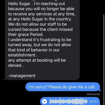 Hello Sugar | Bellaire - Brazilian Wax & Sugar Salon - UNPROFESSIONAL BEHAVIOR FROM MANAGER TIFFANY WHO REFUSED  TO ESCALATE THE MATTER, AS A FIRST TIME CUSTOMER AND ABUSIVE PHONE PRACTICES. - Waxing Near Me - Bellaire, Texas