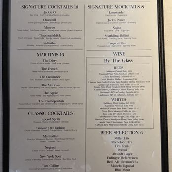 Jacks Chophouse - Menu - May 2025 - Steakhouses Near Me - Fredericksburg, Texas