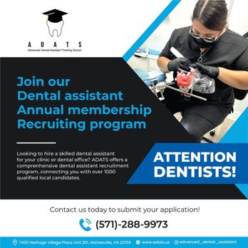 Advanced Dental Assistant Training School - Vocational & Technical School Near Me - Gainesville, Virginia