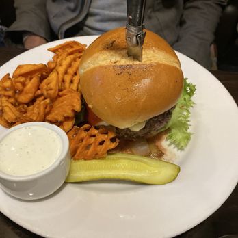 701 Chophouse - Burger with sweet potato waffle fries - Steakhouses Near Me - Williston, North Dakota