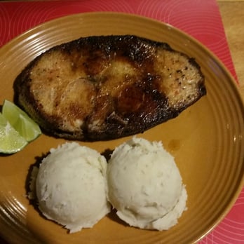 Cebiche's Place - Cobia Fish Steak with malanga - Seafood Near Me - Miami, Florida Cebiche's Place - Cobia Fish Steak with malanga - Seafood Near Me - Miami, Florida