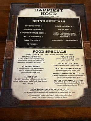 Menu photo 4 Town’s End Bar and Grill Apple Valley, CA