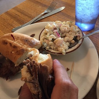 Cafe 126 - French dip with homemade Mac salad - Breakfast & Brunch Near Me - Ventura, California