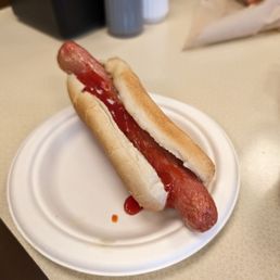 Plain hot dog Plain hot dog