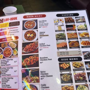 Luv Dduk - Menu front page - Korean Near Me - Cerritos, California