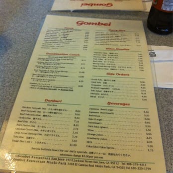 Gombei - Menu - Japanese Near Me - San Jose, California Gombei - Menu - Japanese Near Me - San Jose, California