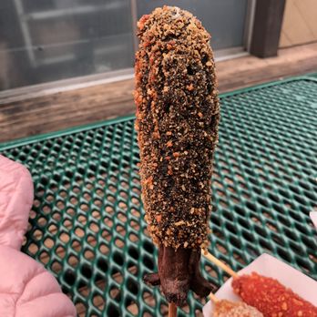Seoul Hotdog - Number 7. Squid Ink batter. - Hot Dogs Near Me - Berkeley, California