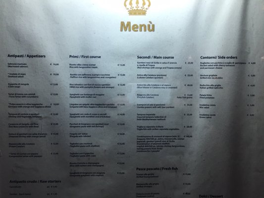 Menu photo 2 Crostaceria Sa Tanca Rome, RM