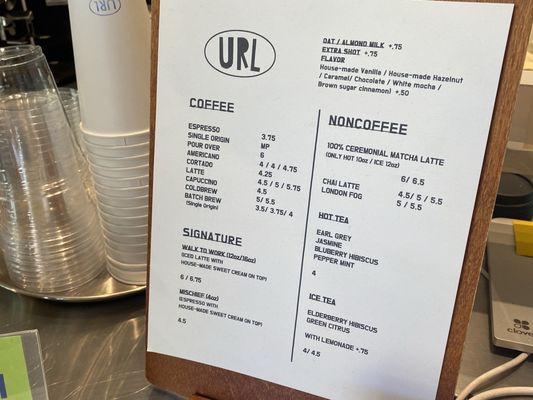 Menu photo 6 URL Coffee Seattle, WA Menu photo 6 URL Coffee Seattle, WA