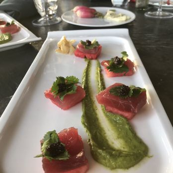 A'Bouzy - Tuna watermelon sashimi - Champagne Bars Near Me - Houston, Texas A'Bouzy - Tuna watermelon sashimi - Champagne Bars Near Me - Houston, Texas