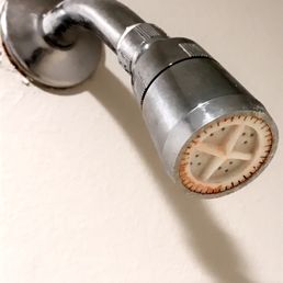Rusted old unclean shower