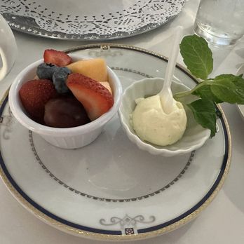 Tea Rose Garden - Fresh fruit with cream. - Tea Rooms Near Me - Pasadena, California Tea Rose Garden - Fresh fruit with cream. - Tea Rooms Near Me - Pasadena, California