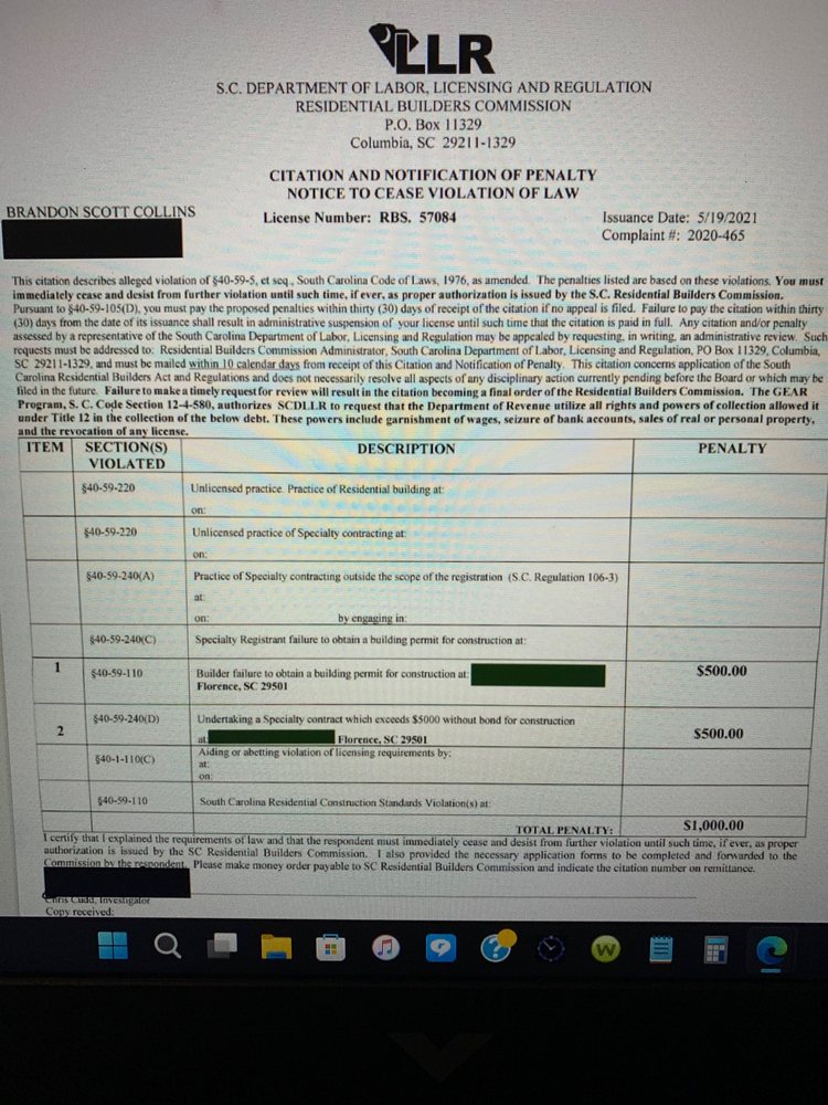 Slide of Collins Roofing