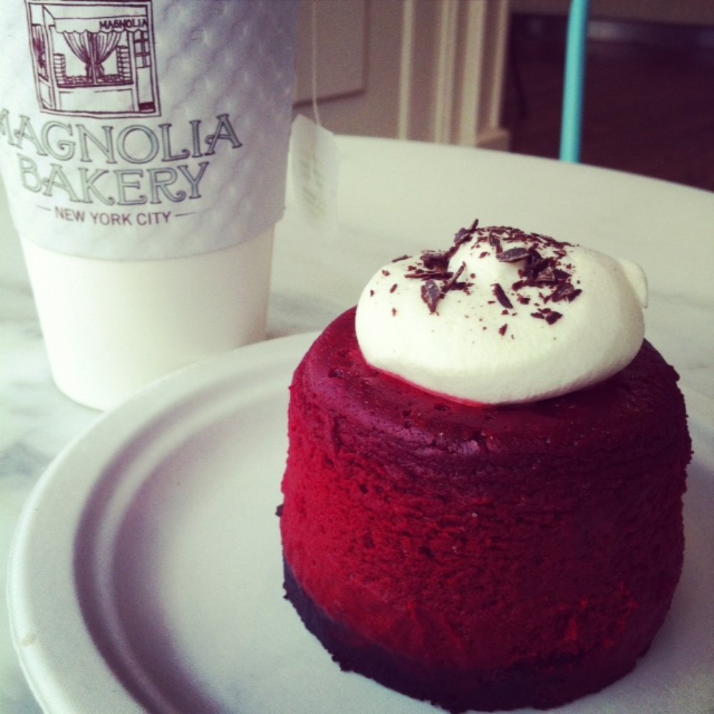 Magnolia Bakery - red velvet cheesecake and green tea - Bakeries Near Me - Chicago, Illinois Magnolia Bakery - red velvet cheesecake and green tea - Bakeries Near Me - Chicago, Illinois
