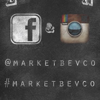 Market Beverage - a black chalkboard with a social icon - Beer, Wine & Spirits Near Me - Edmond, Oklahoma
