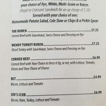 Sid's. Coffee Shop & Deli - Menu - Coffee & Tea Near Me - Ocala, Florida