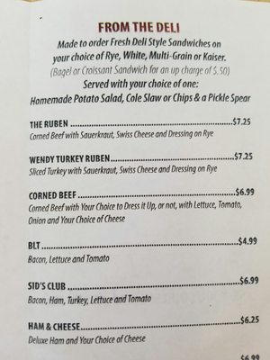 Menu photo 3 Sid's. Coffee Shop & Deli Ocala, FL