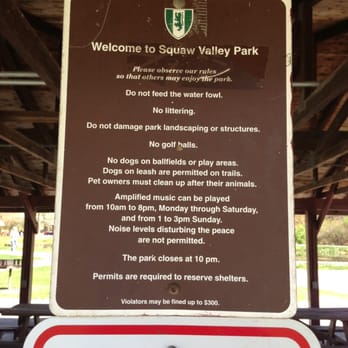Squaw Valley Park - Some of the rules... - Recreation Centers Near Me - Pittsburgh, Pennsylvania