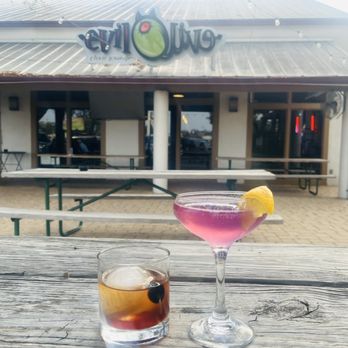 Evil Olive - Pecan old fashioned and purple haze cocktail - Lounges Near Me - San Antonio, Texas Evil Olive - Pecan old fashioned and purple haze cocktail - Lounges Near Me - San Antonio, Texas