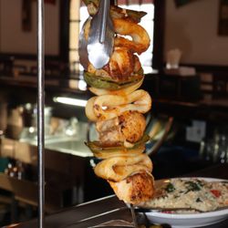 Tejo Restaurant & Bar - Monkfish and Squid Shish Kebab!