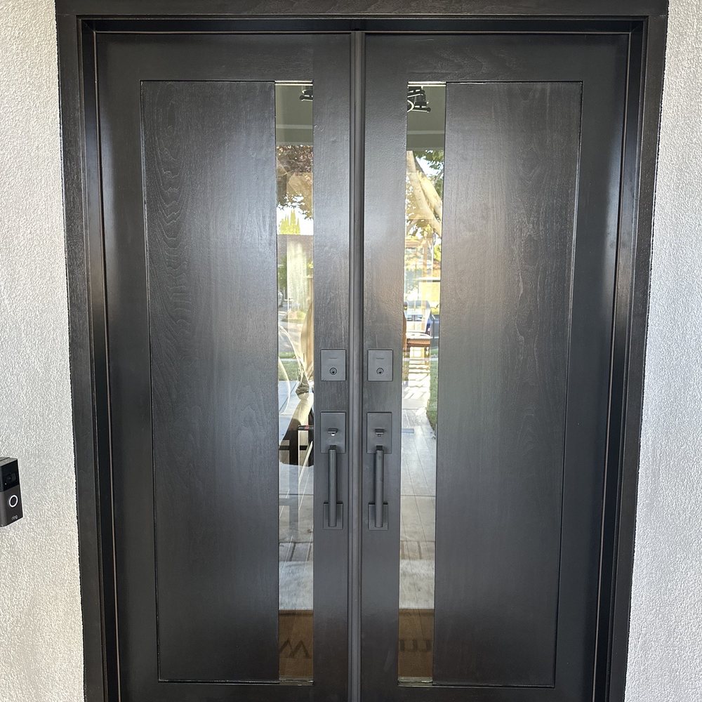 Handy Door Man - AFTER! New Custom Made Double Door. - Door Sales/Installation Near Me - Carson, California Handy Door Man - AFTER! New Custom Made Double Door. - Door Sales/Installation Near Me - Carson, California