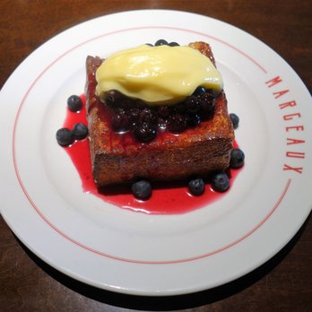 Brass Tack - 07/04/18 Margeaux Brasserie: Margeaux French Toast - Tahitian Vanilla, Blueberry, Meyer Lemon Curd - American Near Me - Chicago, Illinois