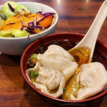 Sushi Tomo - Wonton soup and salad - Japanese Near Me - Pittsburgh, Pennsylvania