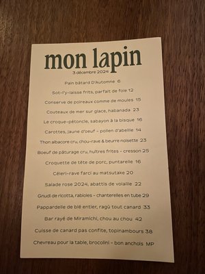 Menu photo 6 Vin Mon Lapin Montreal, QC