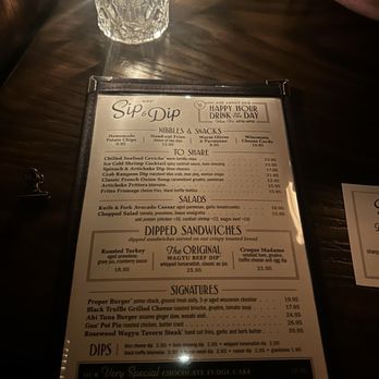 Gus' Sip & Dip - food menu - Pubs Near Me - Chicago, Illinois