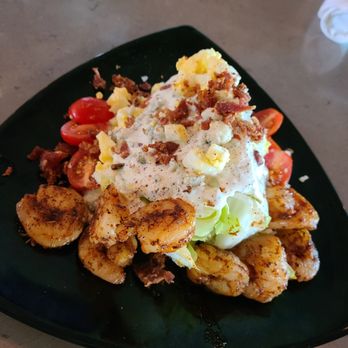 FoxGardin Family Kitchen - Wedge salad with blackened shrimp added - loved it! - Seafood Near Me - Fishers, Indiana FoxGardin Family Kitchen - Wedge salad with blackened shrimp added - loved it! - Seafood Near Me - Fishers, Indiana