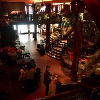 Clifton's Republic - View from second floor bar of front entry dining room - Bars Near Me - Los Angeles, California
