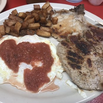 Pitt Stop Cafe - a plate of food with meat, eggs and potatoes - Cafes Near Me - Kennedale, Texas